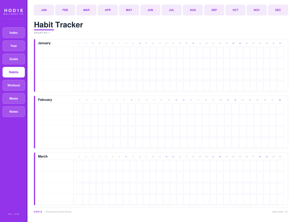 Productivity Success Planner 2026 - Digital Wellness & Self-Care Edition