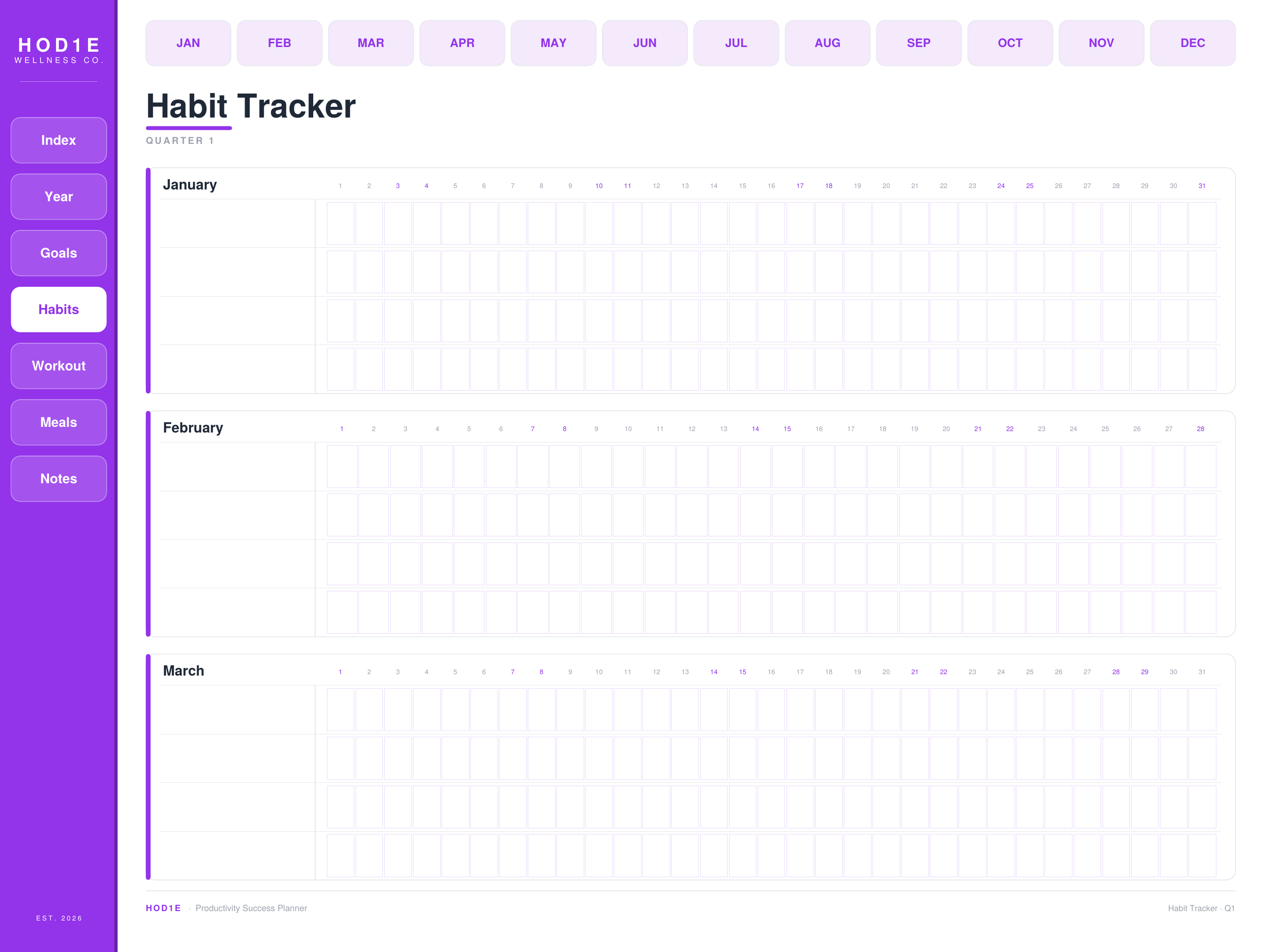 Productivity Success Planner 2026 - Digital Wellness & Self-Care Edition
