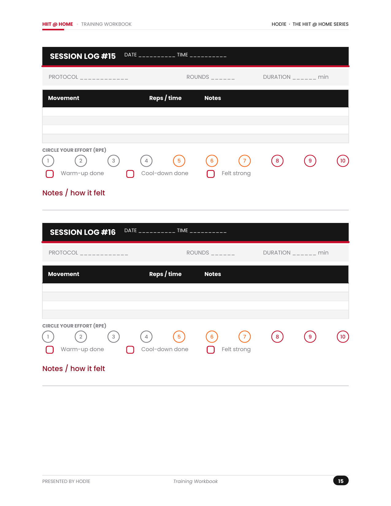 HIIT @ HOME - The Complete At-Home Conditioning System