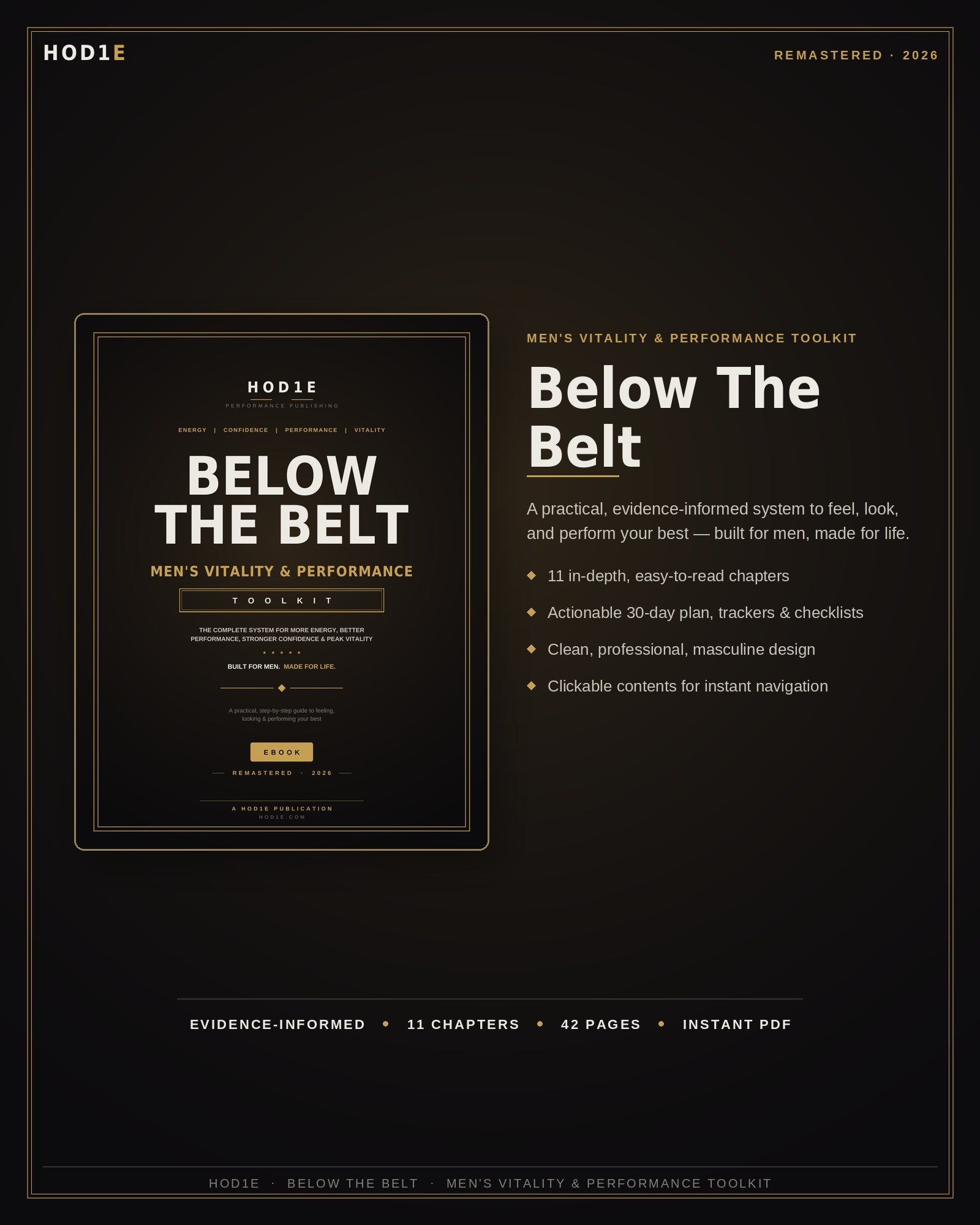 Below The Belt: Men’s Vitality & Performance Toolkit