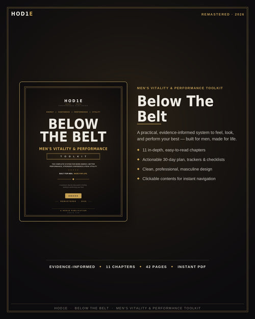 Below The Belt: Men’s Vitality & Performance Toolkit