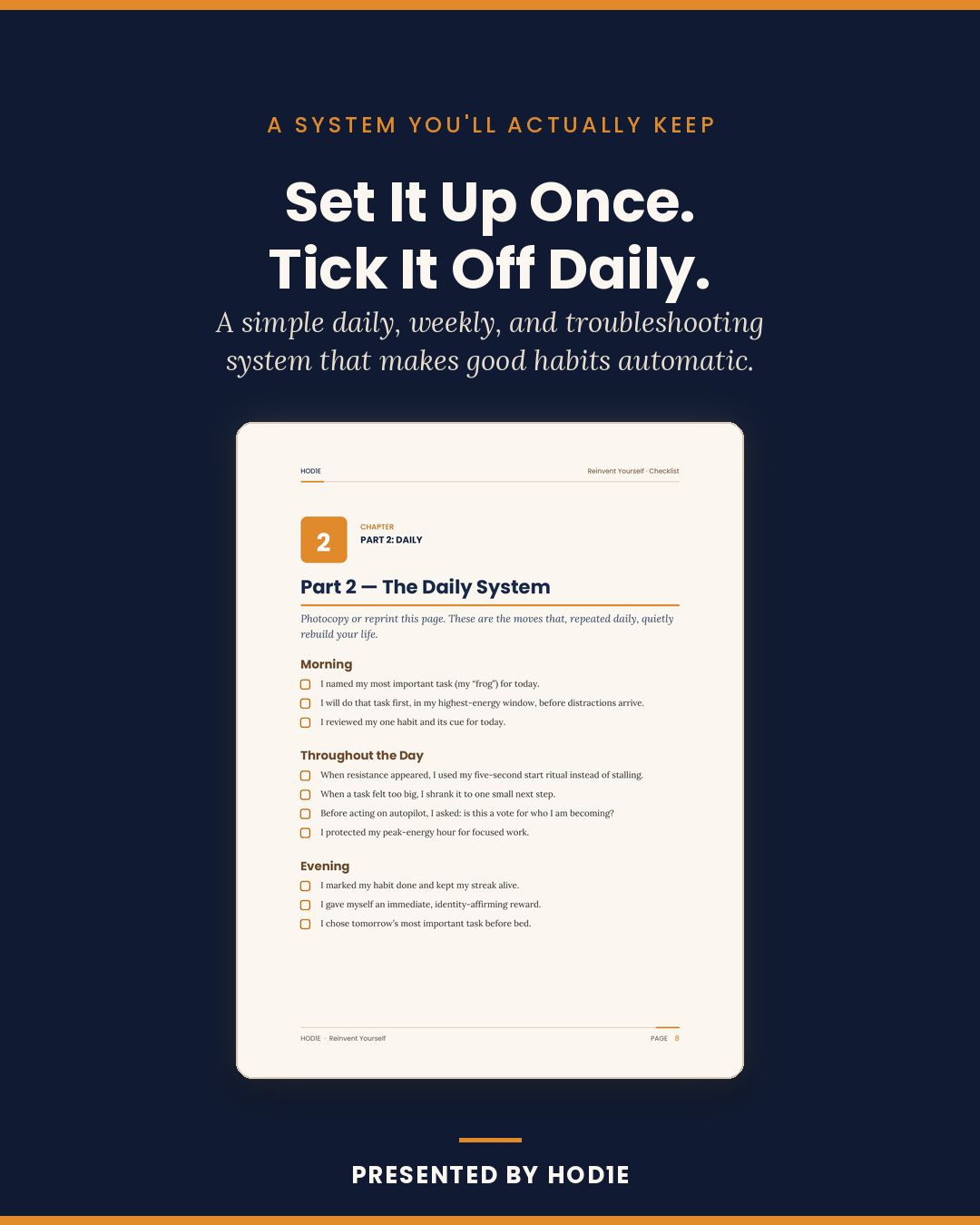 Reinvent Yourself - The Complete Habit Building System