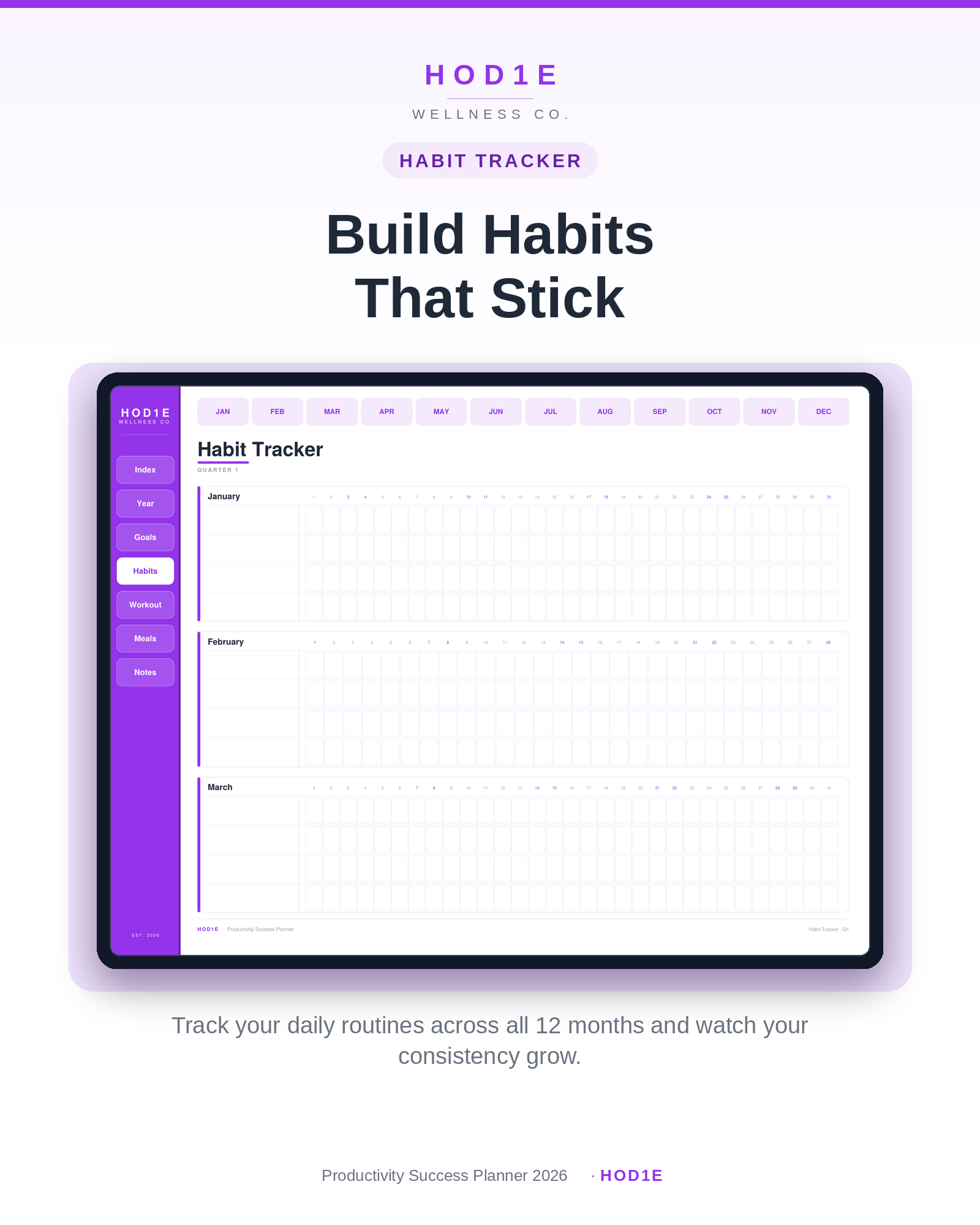 Productivity Success Planner 2026 - Digital Wellness & Self-Care Edition