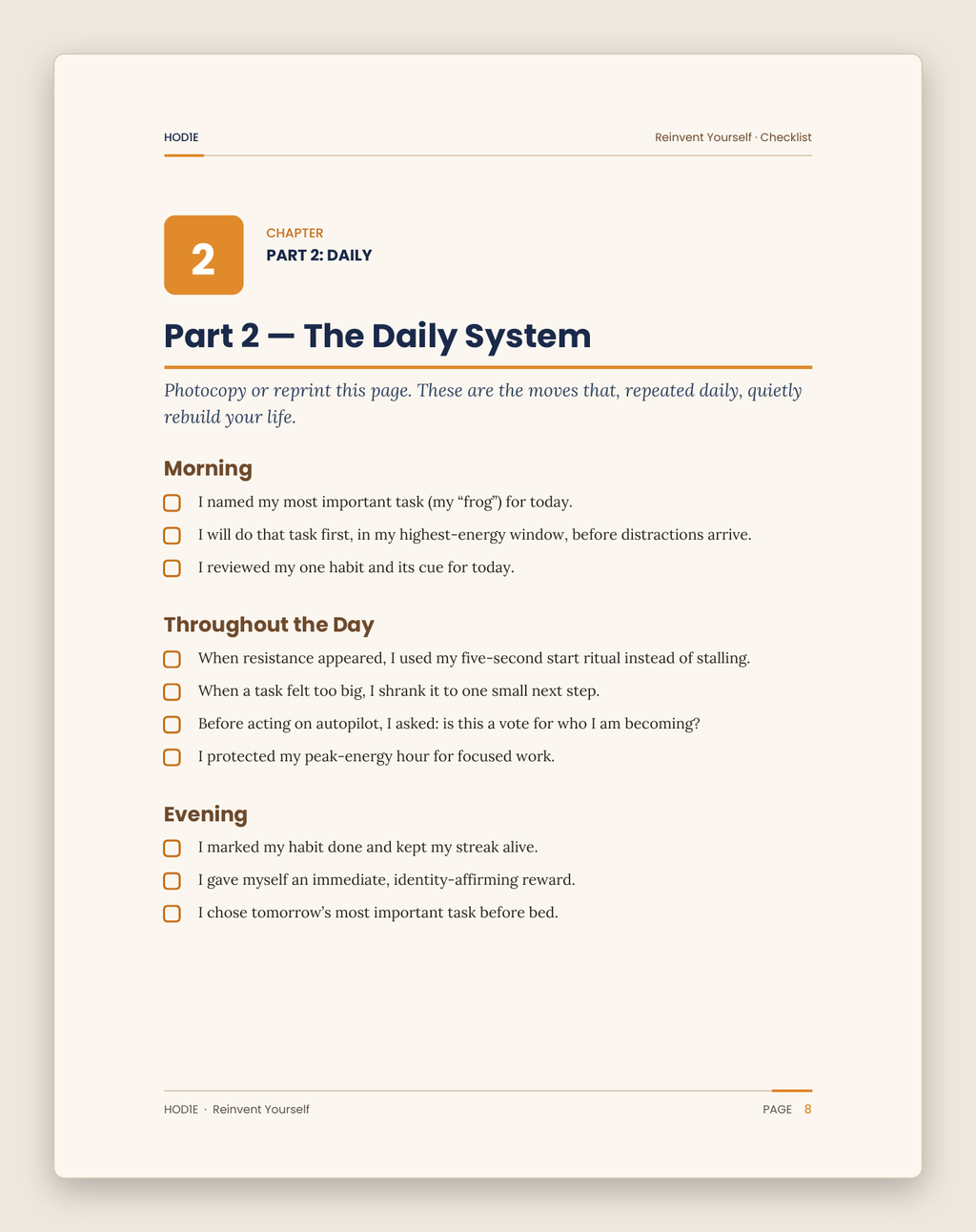 Reinvent Yourself - The Complete Habit Building System